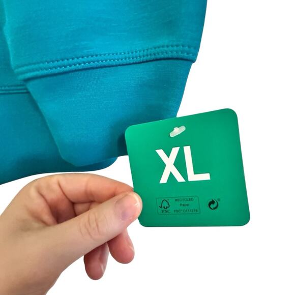 NWT Mondetta Scuba Crewneck Sweatshirt Size XL Teal - Picture 3 of 4